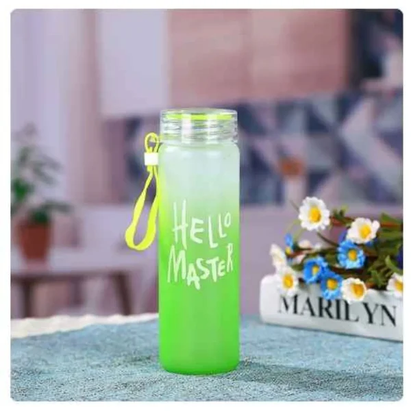 New style Water bottle hello master glass | Premium Qualitiy 400 ML |