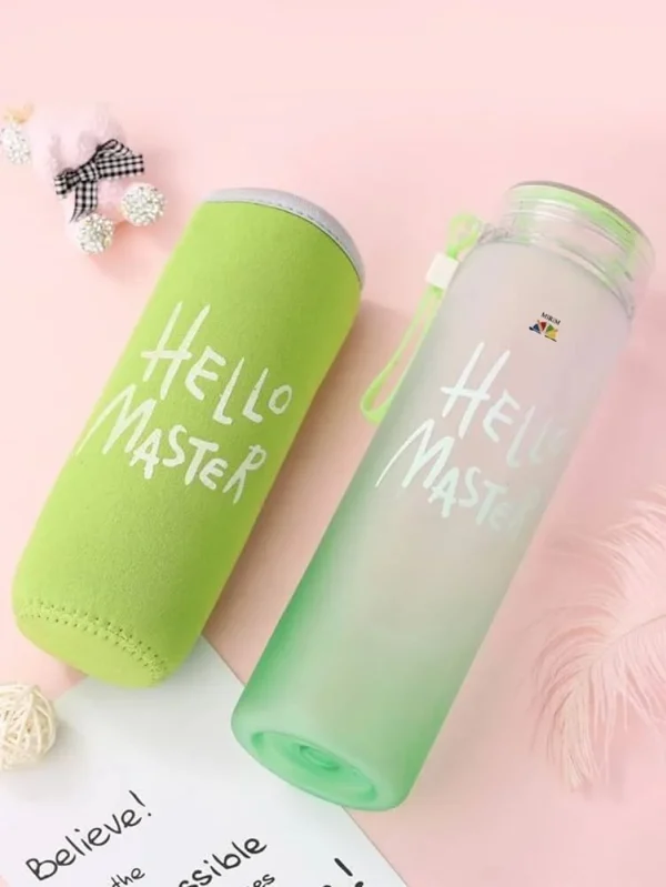 New style Water bottle hello master glass | Premium Qualitiy 400 ML |