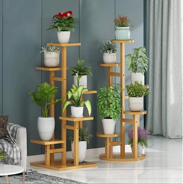 5 Tier Wooden Flower Plant Stand For Living Room, Balcony, Office Master Shop Sk